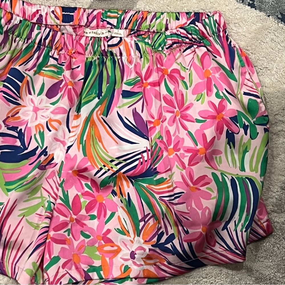 Vibrant Floral Print Sleeveless Pajama Set Size Large - Picture 9 of 13
